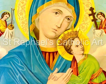 Pictogram Our Lady of Perpetual Succor, katholieke kunstafdruk (digitale download)