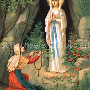 Nuestra Señora de Lourdes Católica Santa Bernadette Virgen María Santo Rosario Descargas digitales
