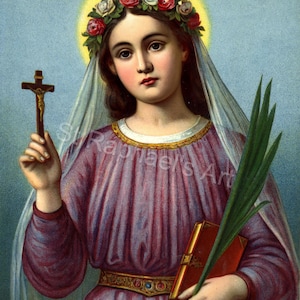 Saint Caroline Patron Saint of Purity Catholic Girls Digital Downloads