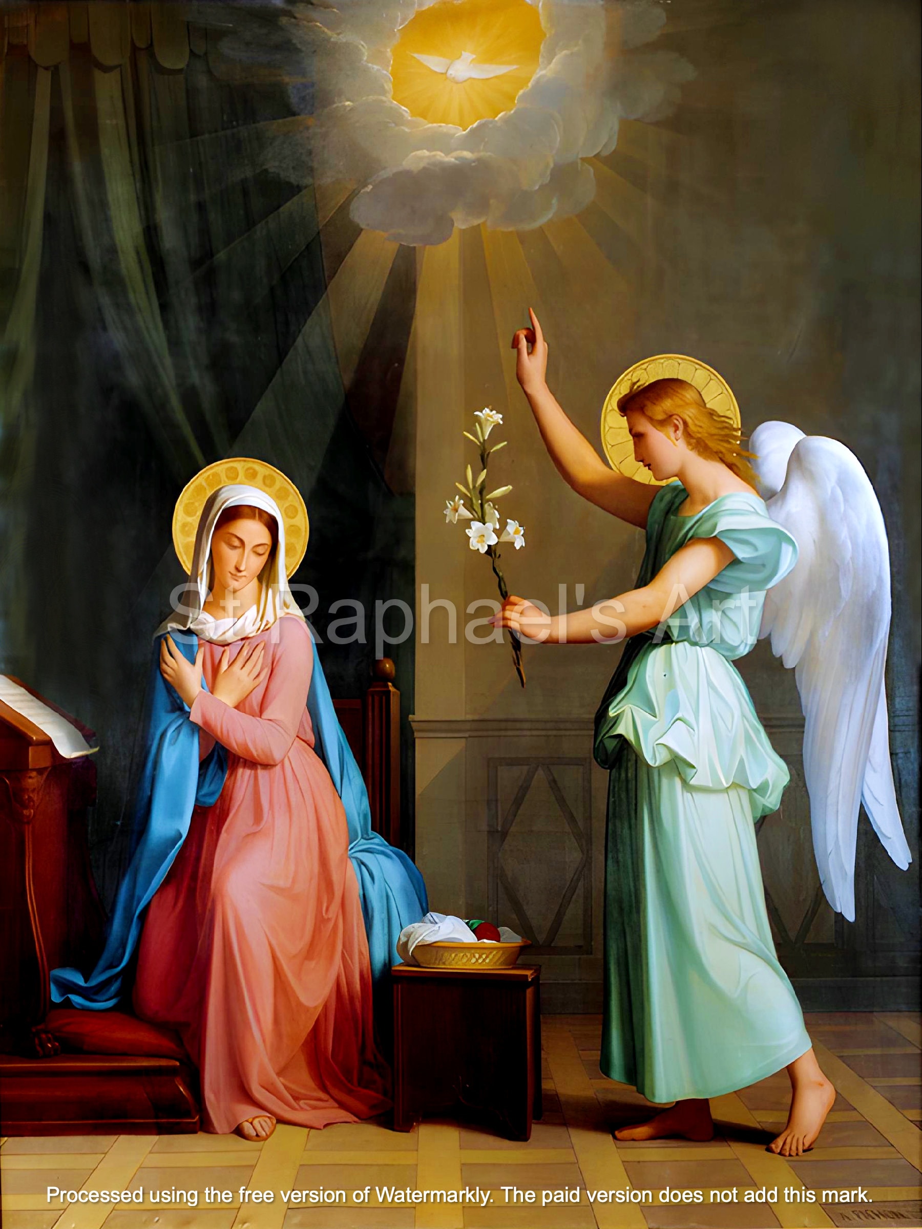 受胎告知天使ガブリエル聖母マリアカトリックの祝日デジタル