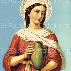 St Martha Patron Saint Catholic Holy Picture and Novena Prayer Digital ...