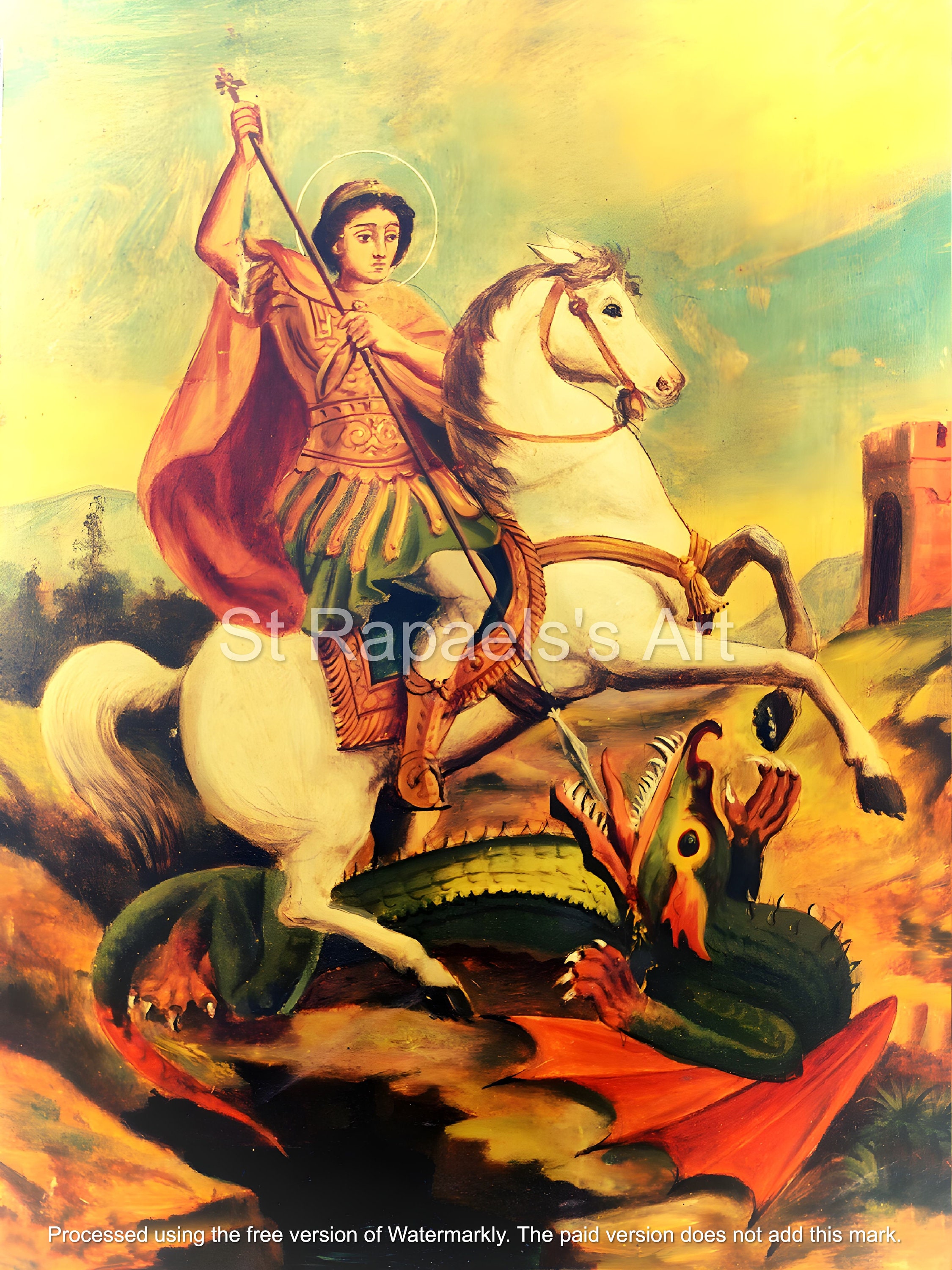 聖ジョージ - カトリックの象徴 - イングランドの守護聖人 - ドラゴン