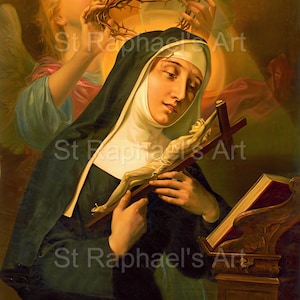 Saint Rita of Cascia Crucifix of Jesus Nun Holy Digital Downloads