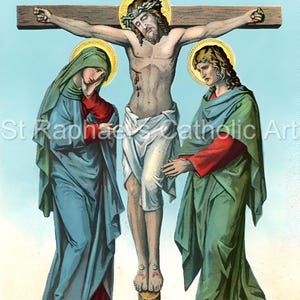 Way of the Cross Lent Passion of Jesus Stations 11 - 14 Holy Week and Easter Catholic Christianity  Digital Downloads Part3