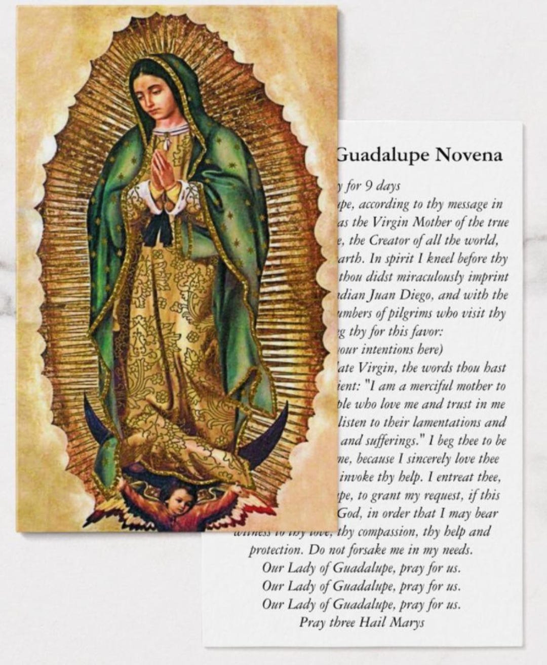 Our Lady of Guadalupe Holy Cards, Catholic Prayer Novena (100 Pack) - Etsy