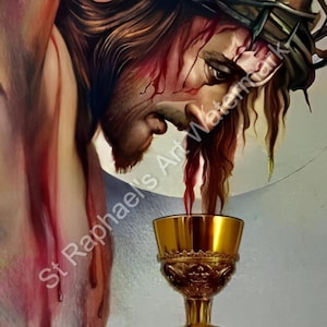 Precious Blood of Jesus Christ Catholic Litany Novena July Month Traditional Catholic Prayers Litanies Holy Pictures Digital Downloads