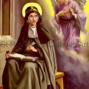 St Bridget of Sweden Holy Picture Digital Downloads Catholic Nun Fifteen Promises of Jesus SAINT