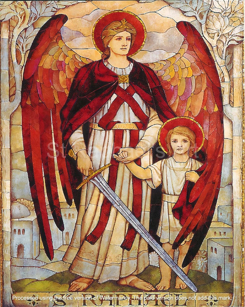 St Raphael the Archangel Catholic Saint Digital Download Protection - Etsy