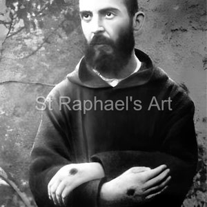 Padre Pio Rare Young Stigmata Catholic Priest and Saint Italy Digital Downloads