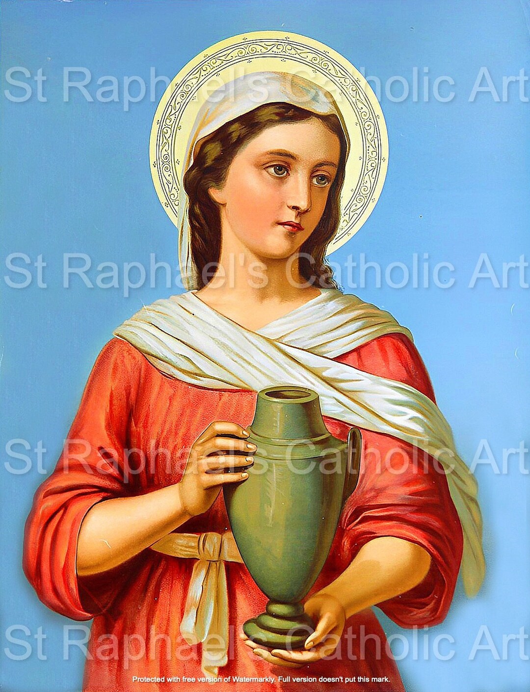 St Martha Patron Saint Catholic Holy Picture and Novena Prayer Digital ...