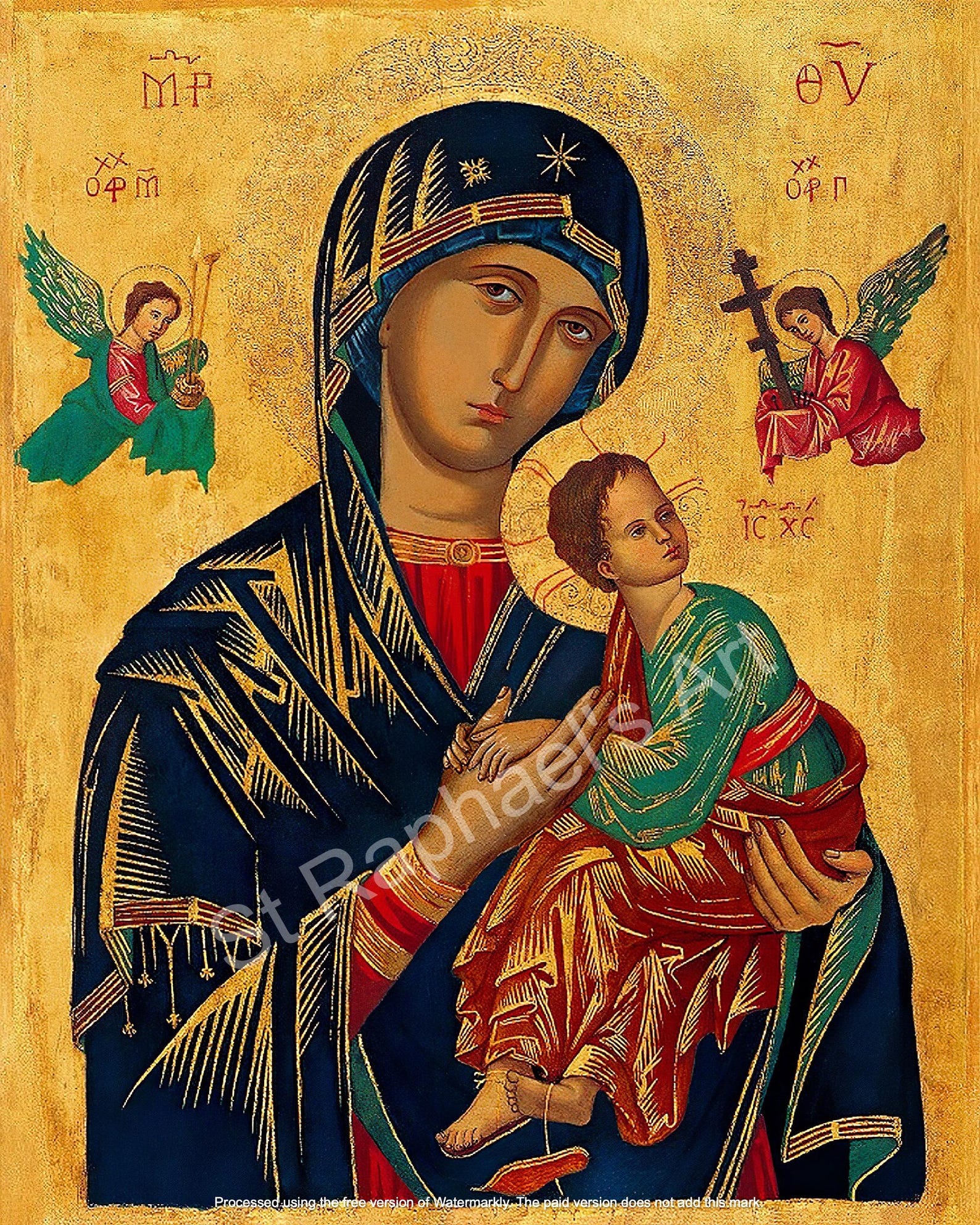 Our Lady of Perpetual Help Icon Virgin Mary Catholic Byzantine Holy ...