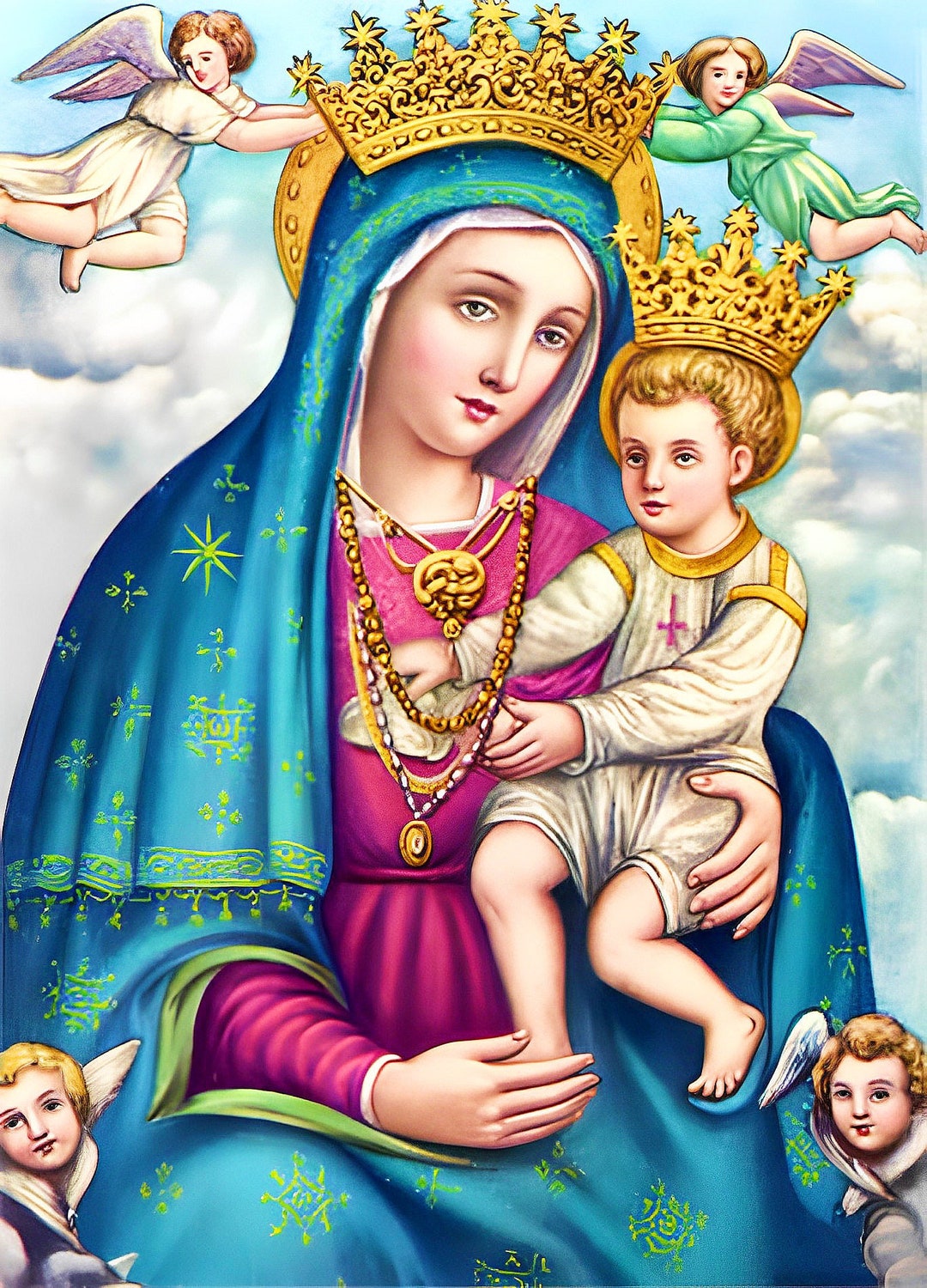 Our Lady of Divine Grace Padre Pio Favourite Picture Digital Downloads Catholic Etsy