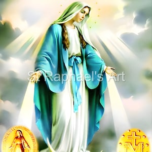 Medaille Onze-Lieve-Vrouw van het Wonderbaarlijke - Genade - Moeder Maria - Katholieke foto - Digitale downloads