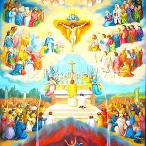 Communion des Saints - Ciel - Sacrifice de la Sainte Messe - Sainte Trinité - Jésus - Dieu - Catholique traditionnel - Téléchargements numériques