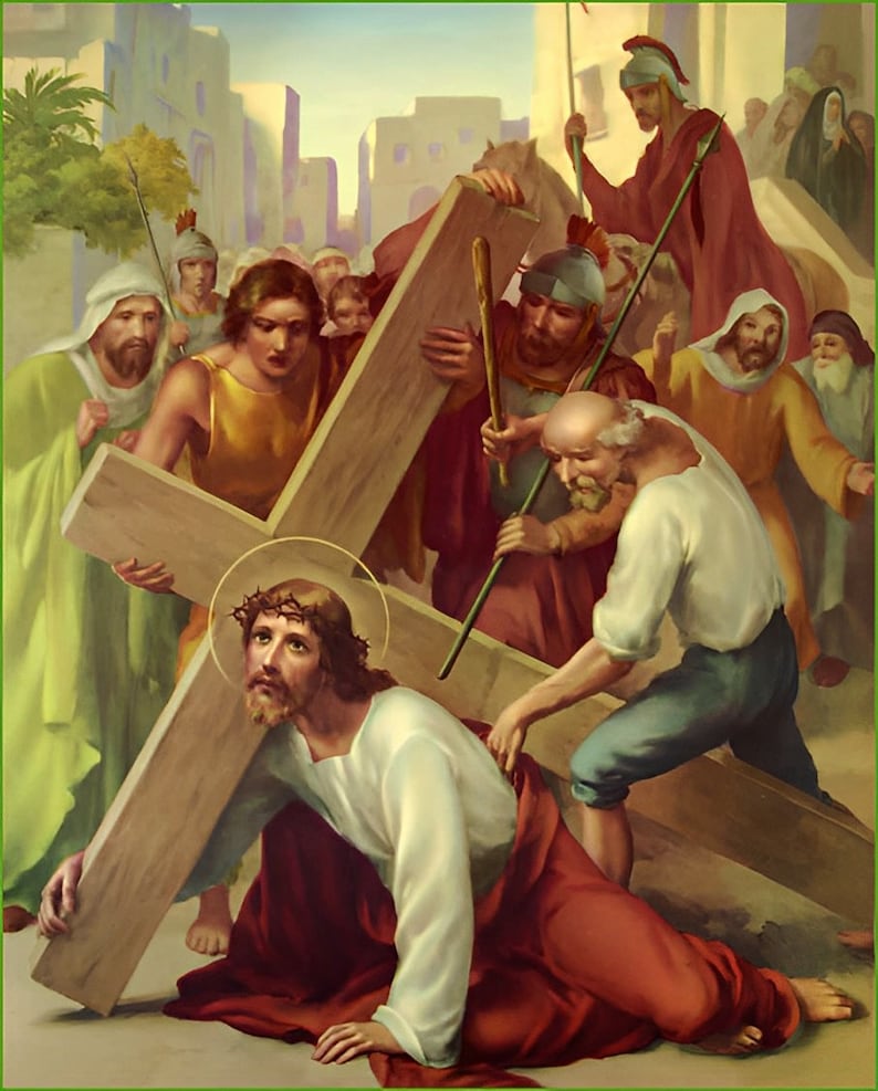 Way of the Cross Complete 14 Stations Jesus Crucifixion Etsy