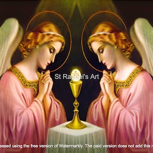 Adoration Angels Blessed Sacrament Jesus Holy Eucharist Benediction Digital Downloads Traditional Mass