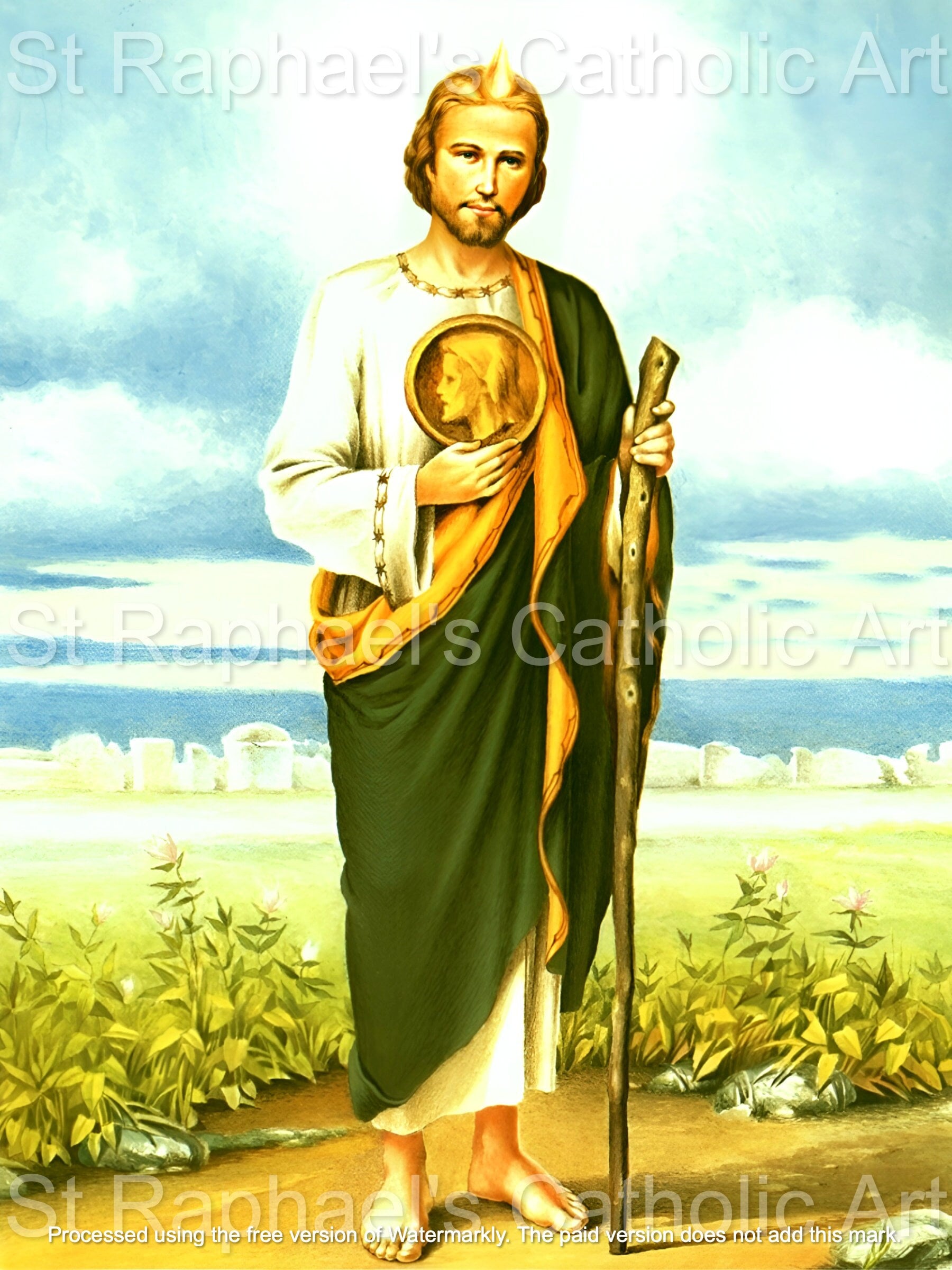 St Jude Picture Patron Saint Hopeless Cases Catholic Art Digital