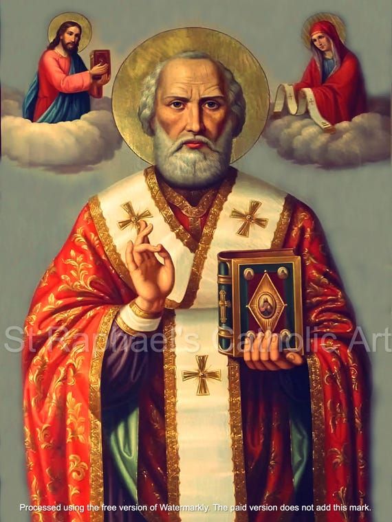 聖ニコラスのイコン - カトリックの聖人 - ミラの司教 - ギリシャ正