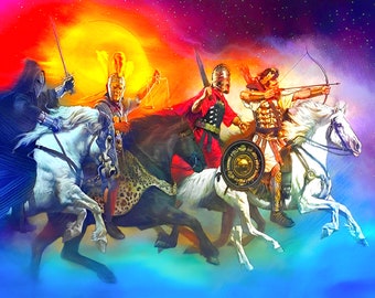 Horsemen of the Apocalypse Biblical Art Christianity Digital Downloads