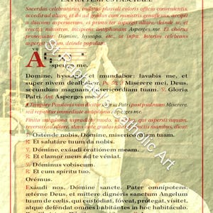 Asperges me messe latine chantée cartes de prières traditionnelles catholique téléchargements numériques