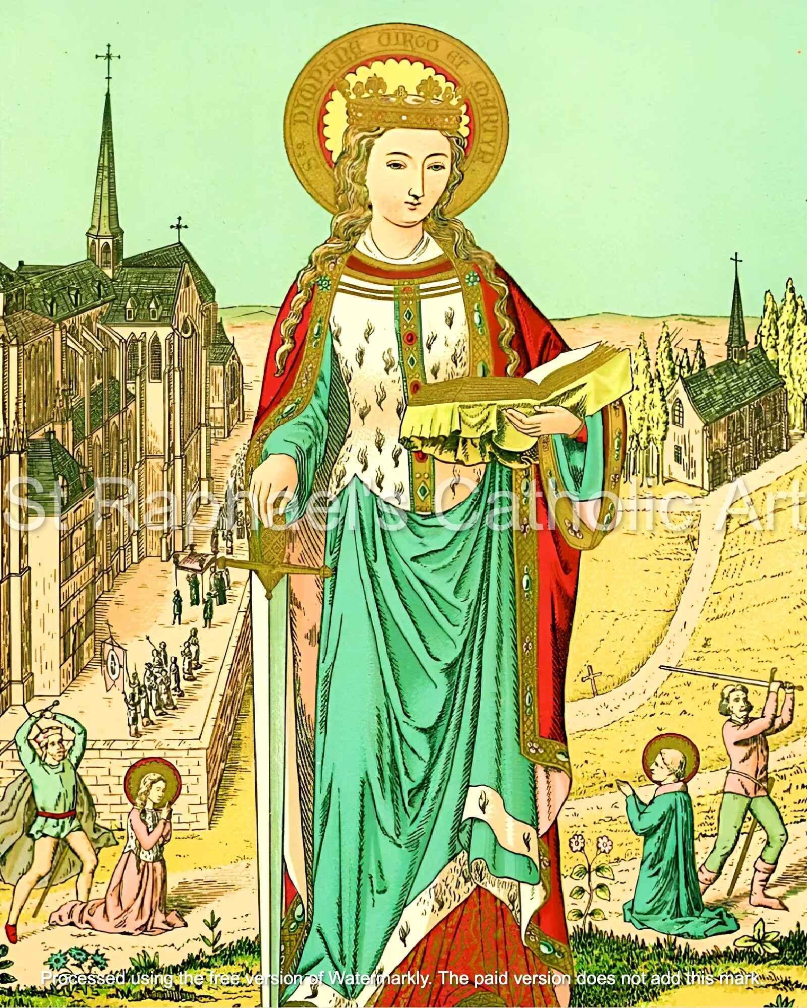 Saint Dymphna Patron Saint Nervous Disorders Anxiety Catholic Etsy