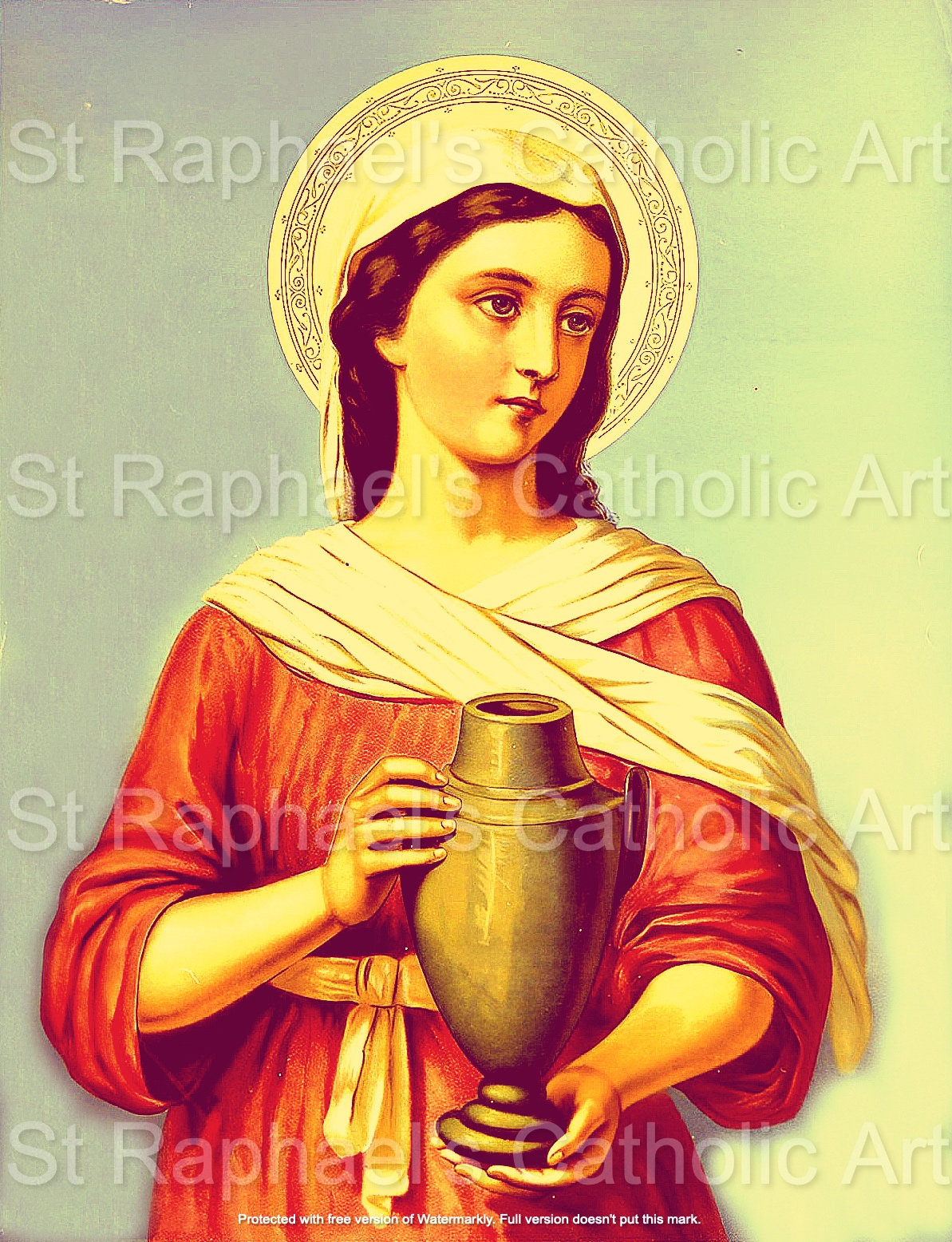 St Martha Patron Saint Catholic Holy Picture and Novena Prayer Digital ...