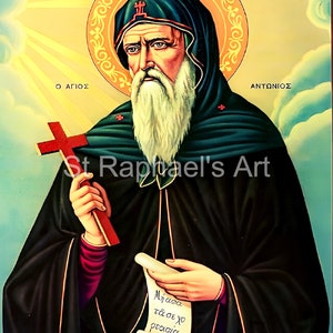 St Anthony the Great Desert Father Monk Christian Icon Catholic Orthodox
