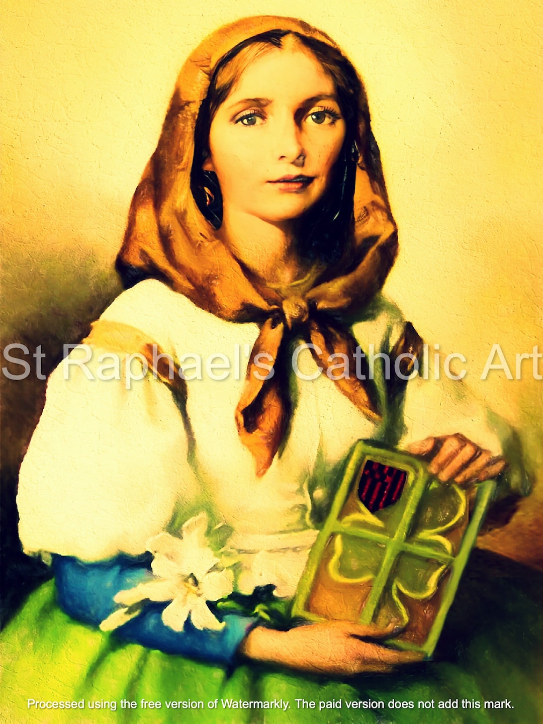 Saint Dymphna Patron Saint Nervous Disorders Anxiety Catholic Etsy