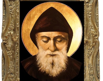 St Charbel Monk Catholic Icon Orthodox Christianity Lebanon Digital
