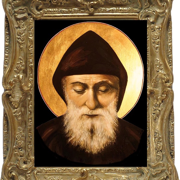St Charbel Monk Catholic Icon Orthodox Christianity Lebanon Digital