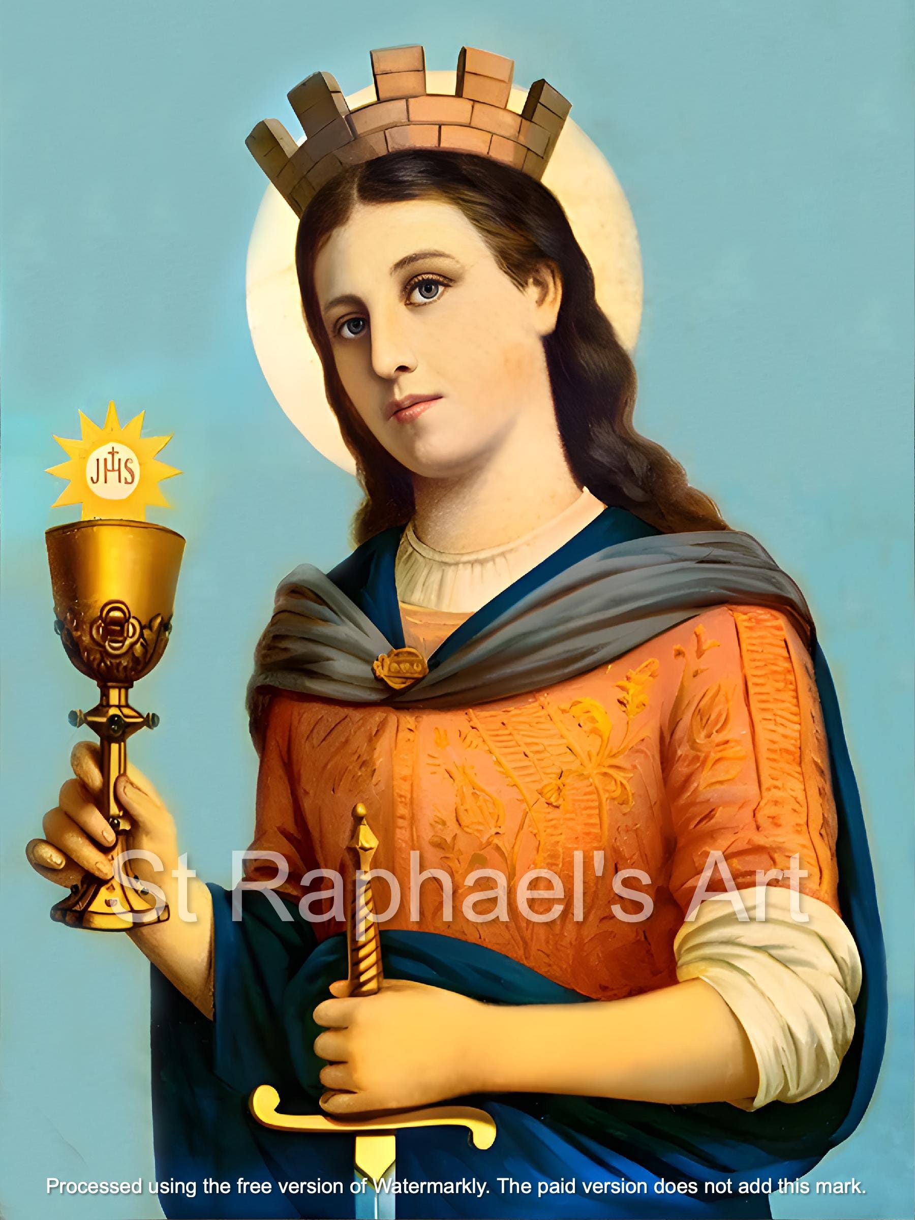 聖バルバラ処女殉教者ギリシャの雷の守護聖人 - Etsy 日本