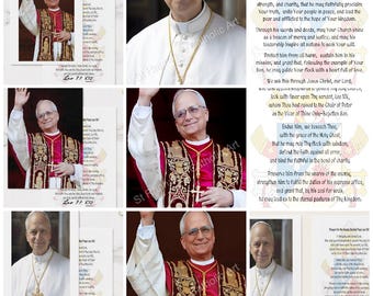 Pope Leo XIV Holy Prayer Cards Signature Church Parish First American Pope Holy Father Roman Catholic Church Digital Downloads