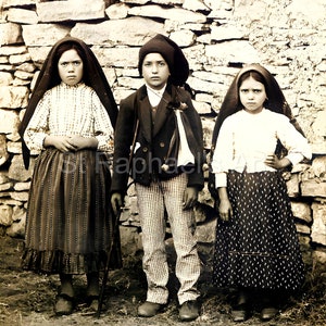 Our Lady of Fatima Children Saints Lucia, Francisco, Jacinta, Portugal Apparition 1917