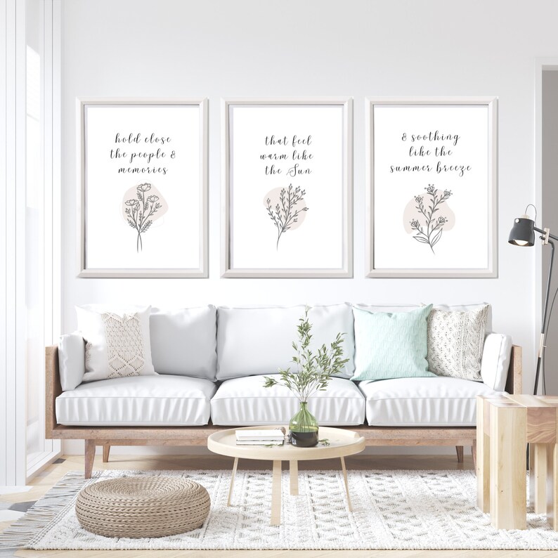Set of Three Printable Wall Art Digital Prints Instant Download Boho ...