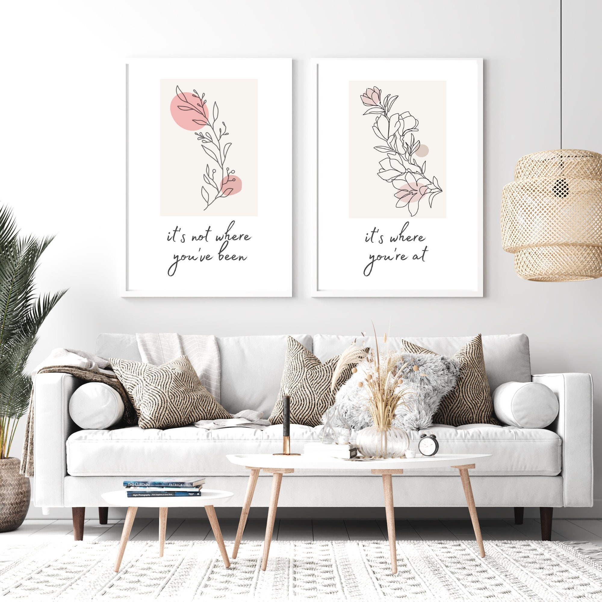 Double Picture Boho, Modern, Minimalist Printable Wall Art It's Not ...