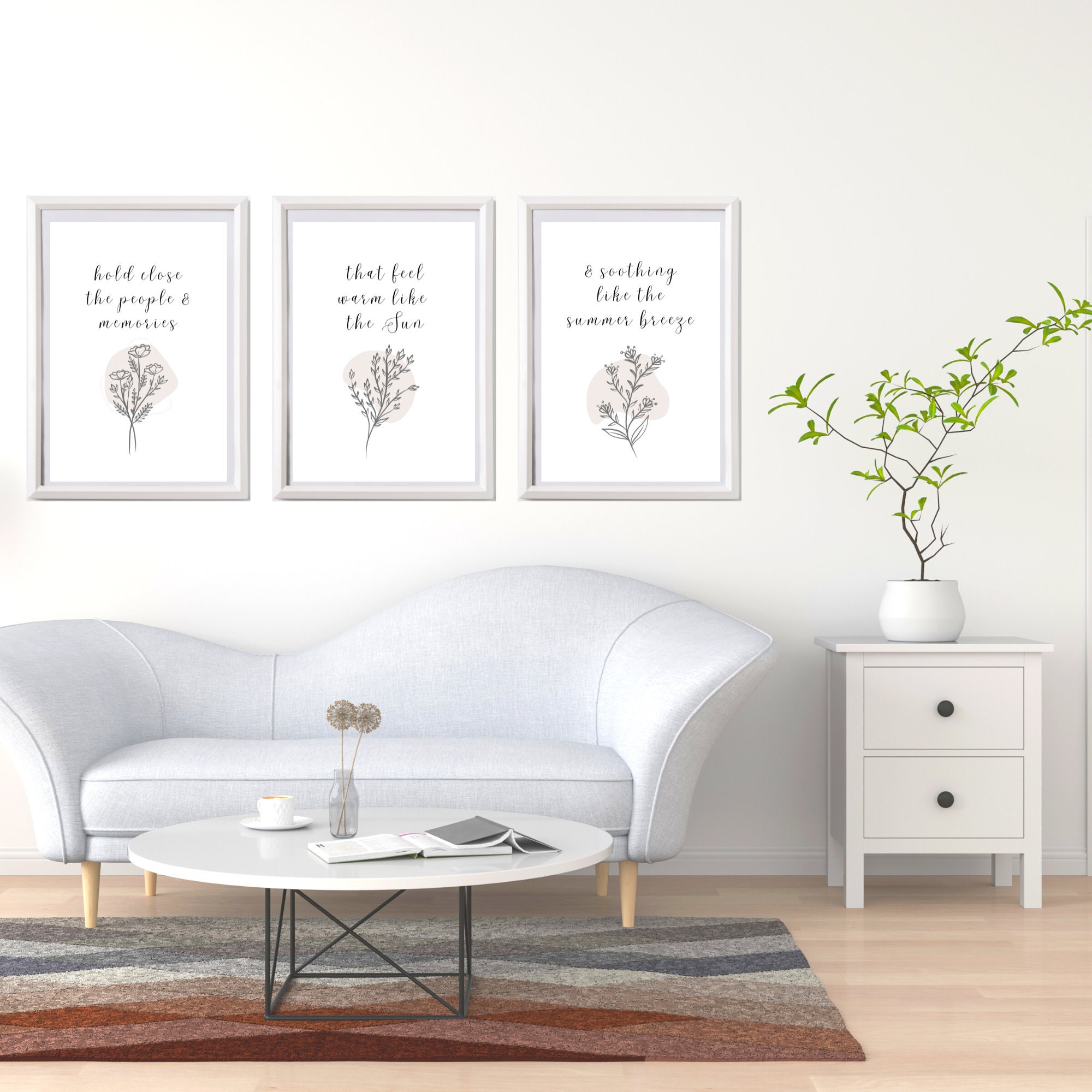 Set of Three Printable Wall Art Digital Prints Instant Download Boho ...