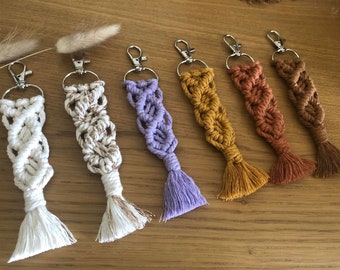 Handmade Macrame Keychain: Boho Bag Charm, Keys Decoration