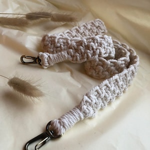Beautiful Macrame Strap For Bag, Or For Camera, 100% Cotton, Handmade, Metal Clasp, Elegant, Bohemian Style, Lots Of Colours Available
