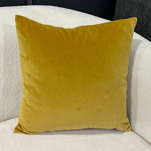 Yellow Velvet Cushion Etsy