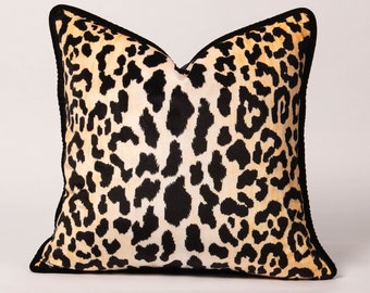 Velvet Leopard Pillow Cover, Leopard Pillow Cushion, Leopard Throw Pillow,Cheetah Velvet Cushion Case,Velvet Leopard,Animal Print Home Decor