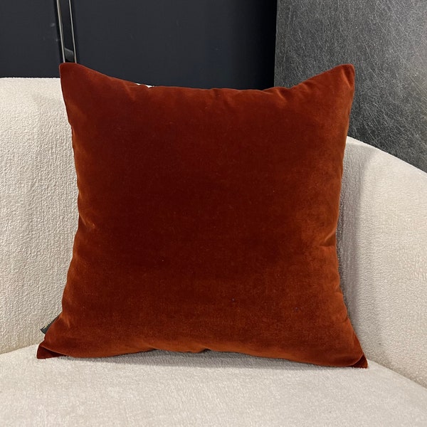 Terracotta Velvet Pillow Etsy