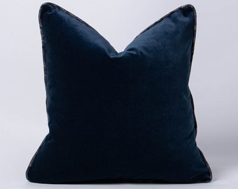 Luxury Navy Blue Velvet Pillow Cover: Decorative Cushion Case