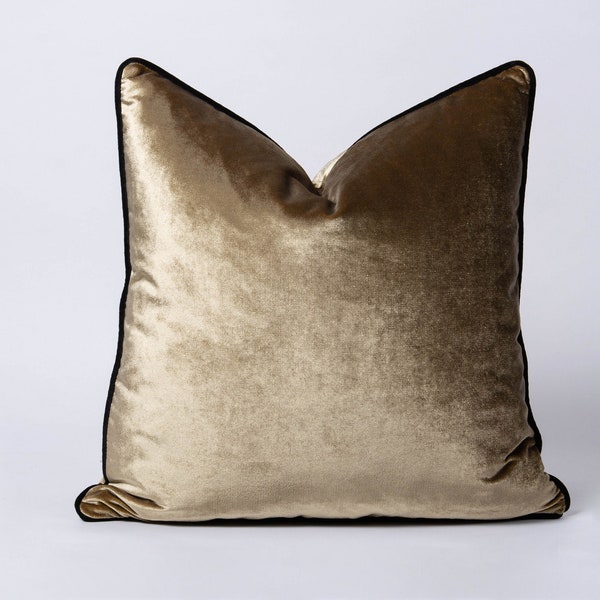 Bronze Velvet Pillow Cover, Velvet Pillows, Bronze Pillow,Decorative Pillow, Throw Pillow Cover, Cushion Cover,18x18,20x20,22x22 Pillow