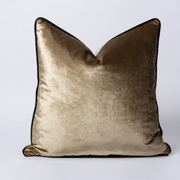 Funda de almohada de terciopelo de bronce, almohadas de terciopelo, almohada de bronce, almohada decorativa, funda de almohada de tiro, funda de cojín, almohada 18x18,20x20,22x22