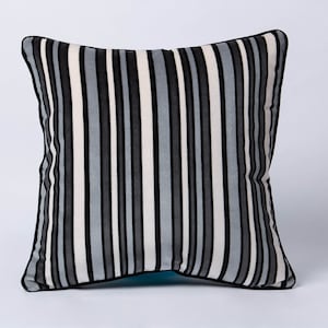 Striped Velvet Pillow Cover , Luxury Striped Velvet Cushion Cover zdjęcie 1