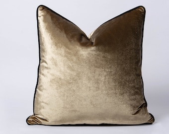 Funda de almohada de terciopelo de bronce, almohadas de terciopelo, almohada de bronce, almohada decorativa, funda de almohada de tiro, funda de cojín, almohada 18x18,20x20,22x22