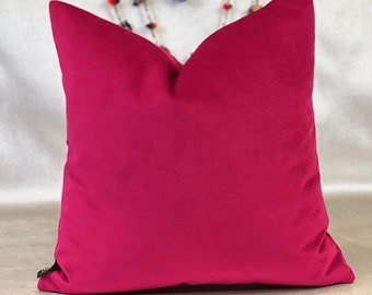 Pink Velvet Pillow Cover: Decorative Throw Cushion Case