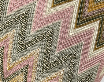 Pink Chevron Woven Fabric By The Yard: Zigzag Upholstery