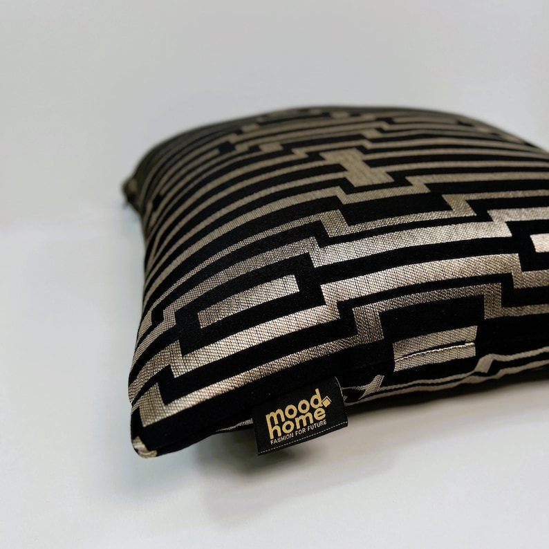 Luxury Bronze Biege Black Pillow Cover,black Gold Pillow Cover,black