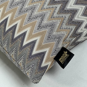 Luxury Colorful Chevron Pillow Cover,Woven Fabric Chevron Pillows,Purple-Bronze Chevron Pillow,Colorful Zigzag Double Sided Pillow,All Sizes